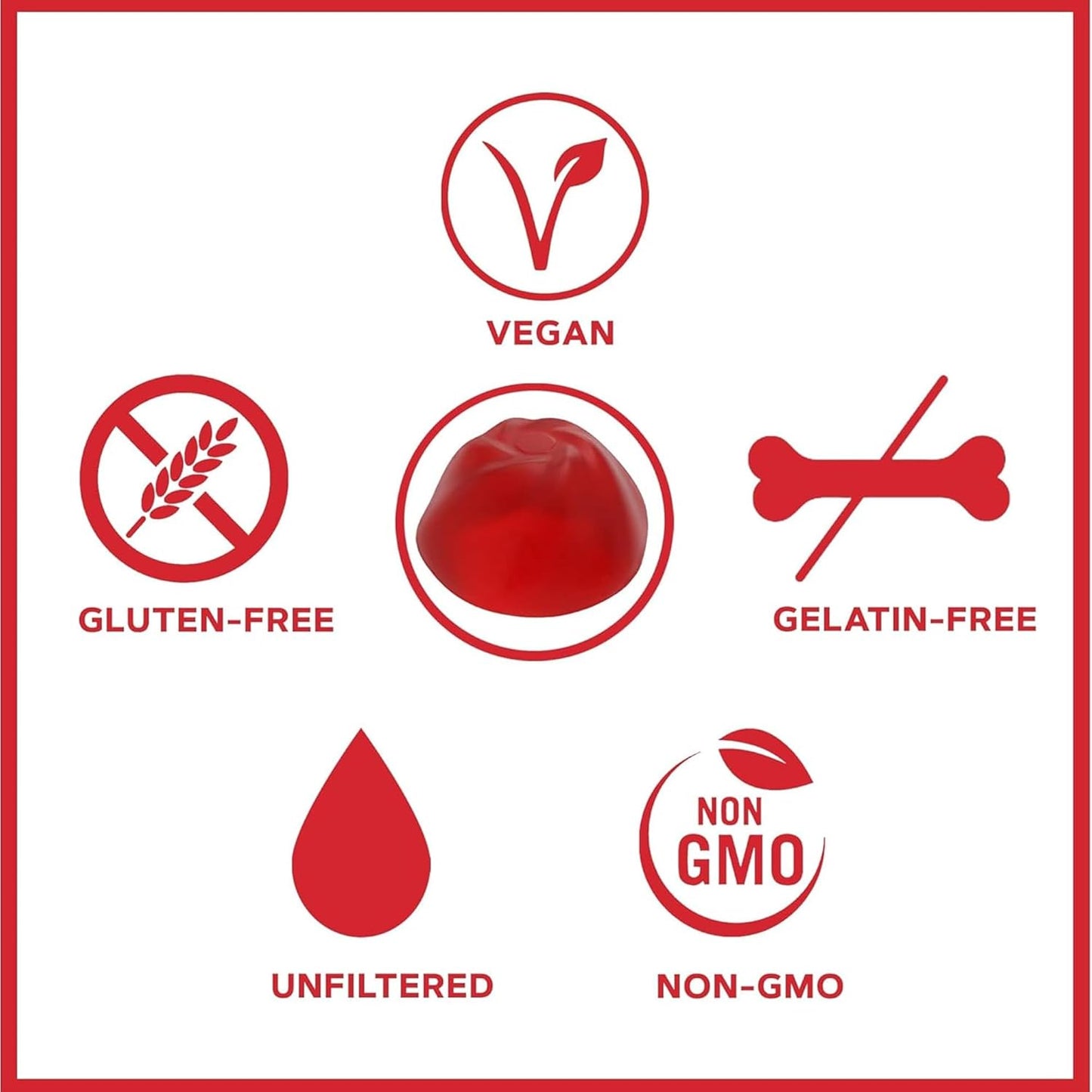 Niwali Apple Cider Vinegar Gummies – 60 Count | Immunity & Detox Support