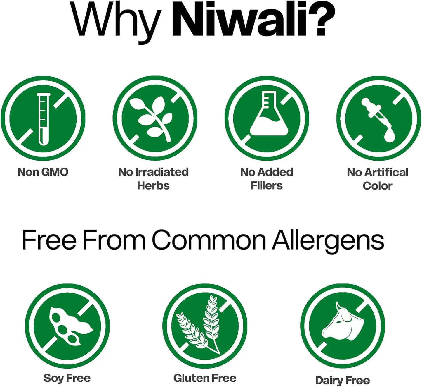 Niwali Ashwagandha Capsules | Organic Ayurvedic Supplement | With Black Pepper, 60 Count Niwali