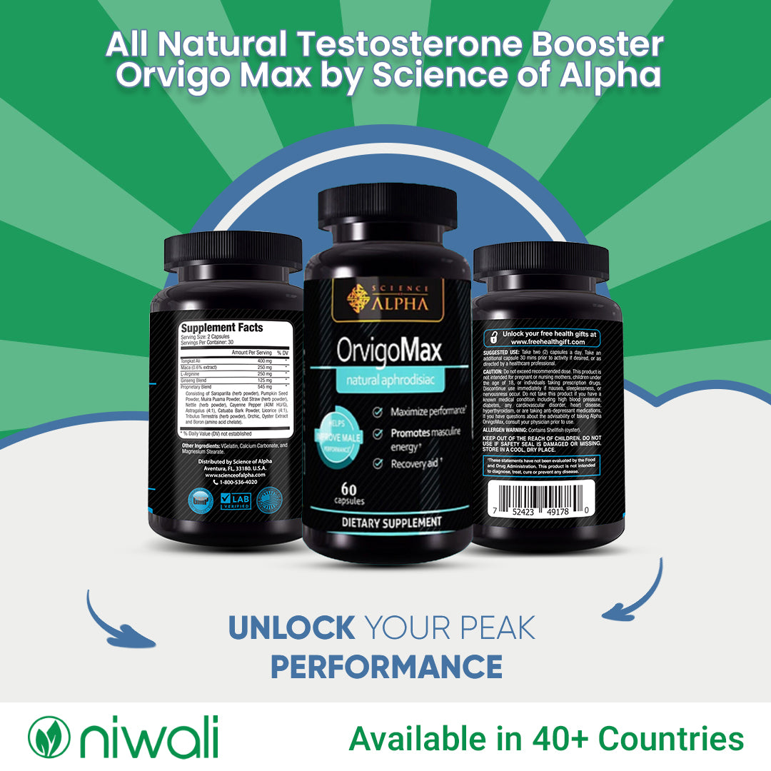 Niwali All Natural Testosterone Booster Orvigo Max by Science of Alpha