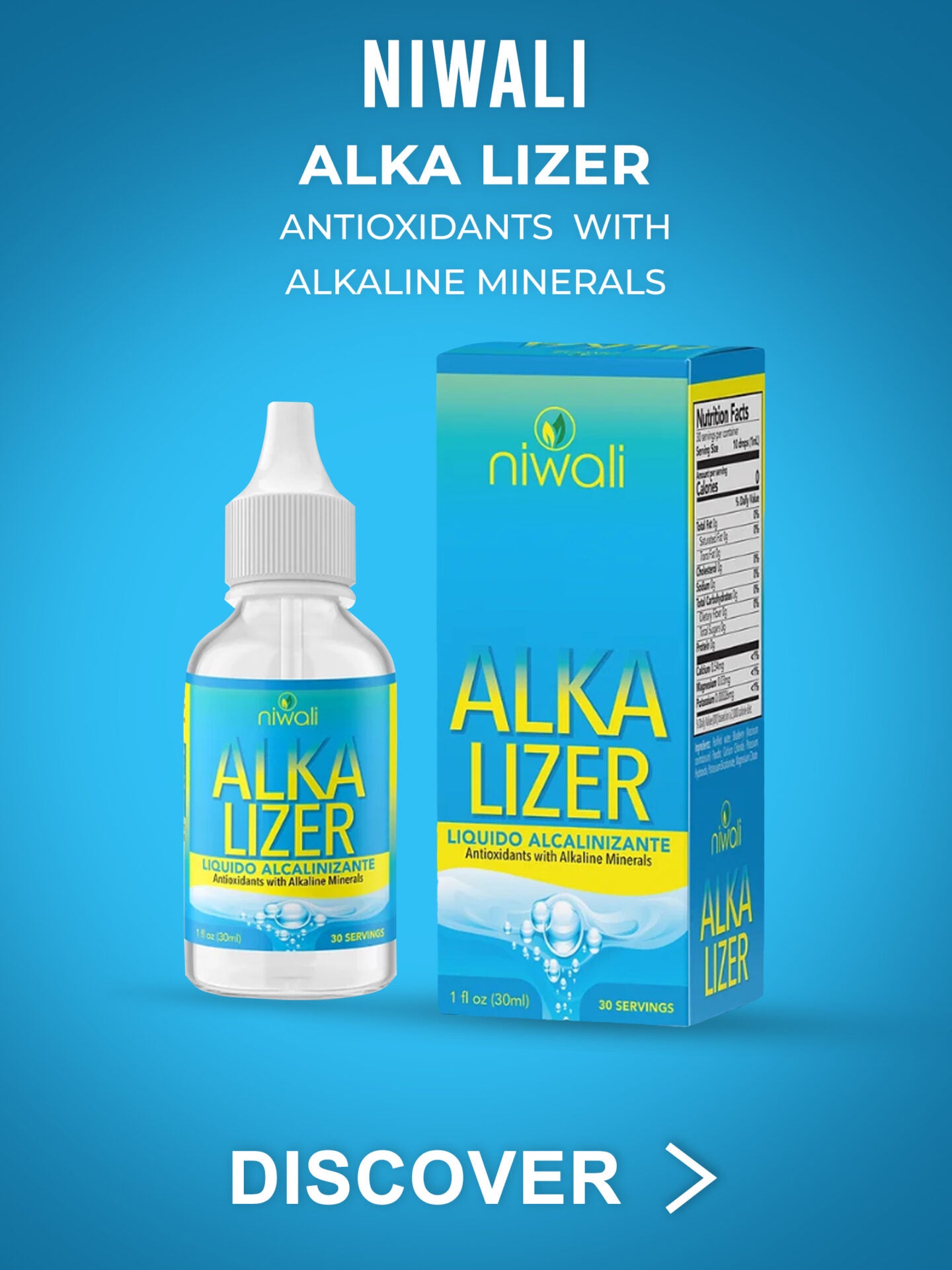 Niwali Alkalizer Antioxidants Alkaline Mineral Drops 1Oz,