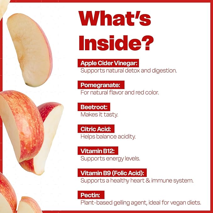 Niwali Apple Cider Vinegar Gummies – 60 Count | Immunity & Detox Support